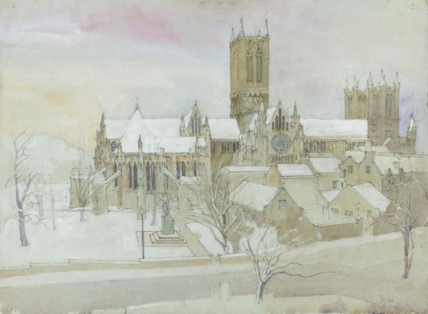 Lincoln Cathedral in the Snow