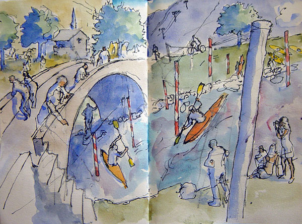 Sketchbook Page - Kayaks